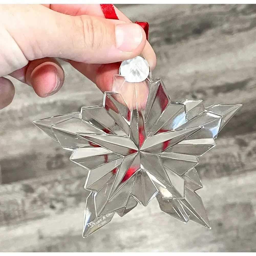 Tiffany & Co. Crystal 2001 Star Christmas Ornament with Box Vintage
